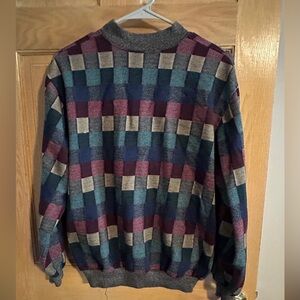 Men's Multicolor Checkered Sweater